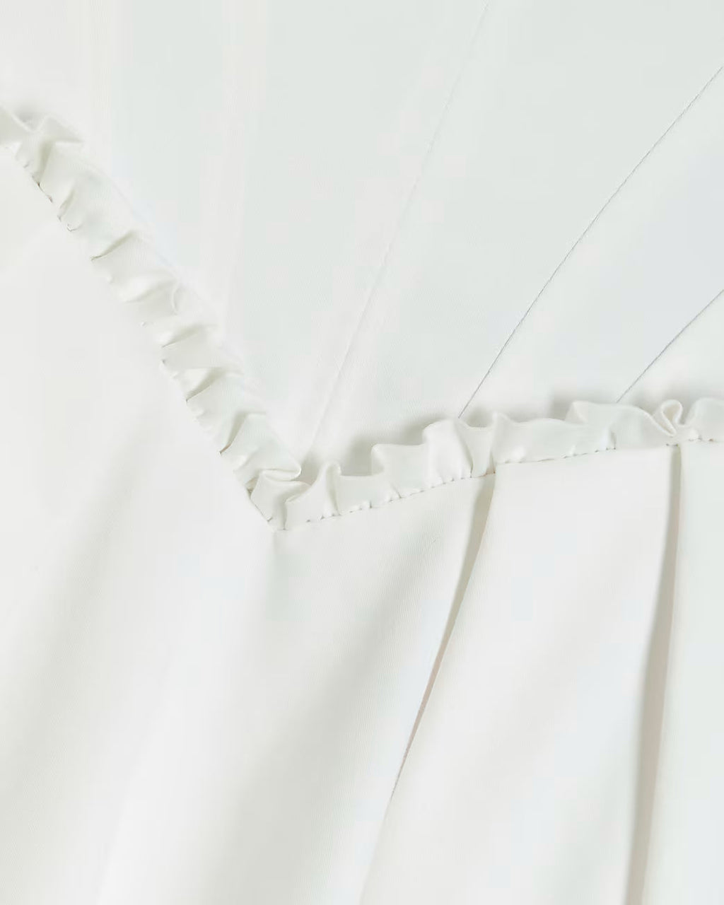 Petite White Satin Bubble Hem Mini Dress