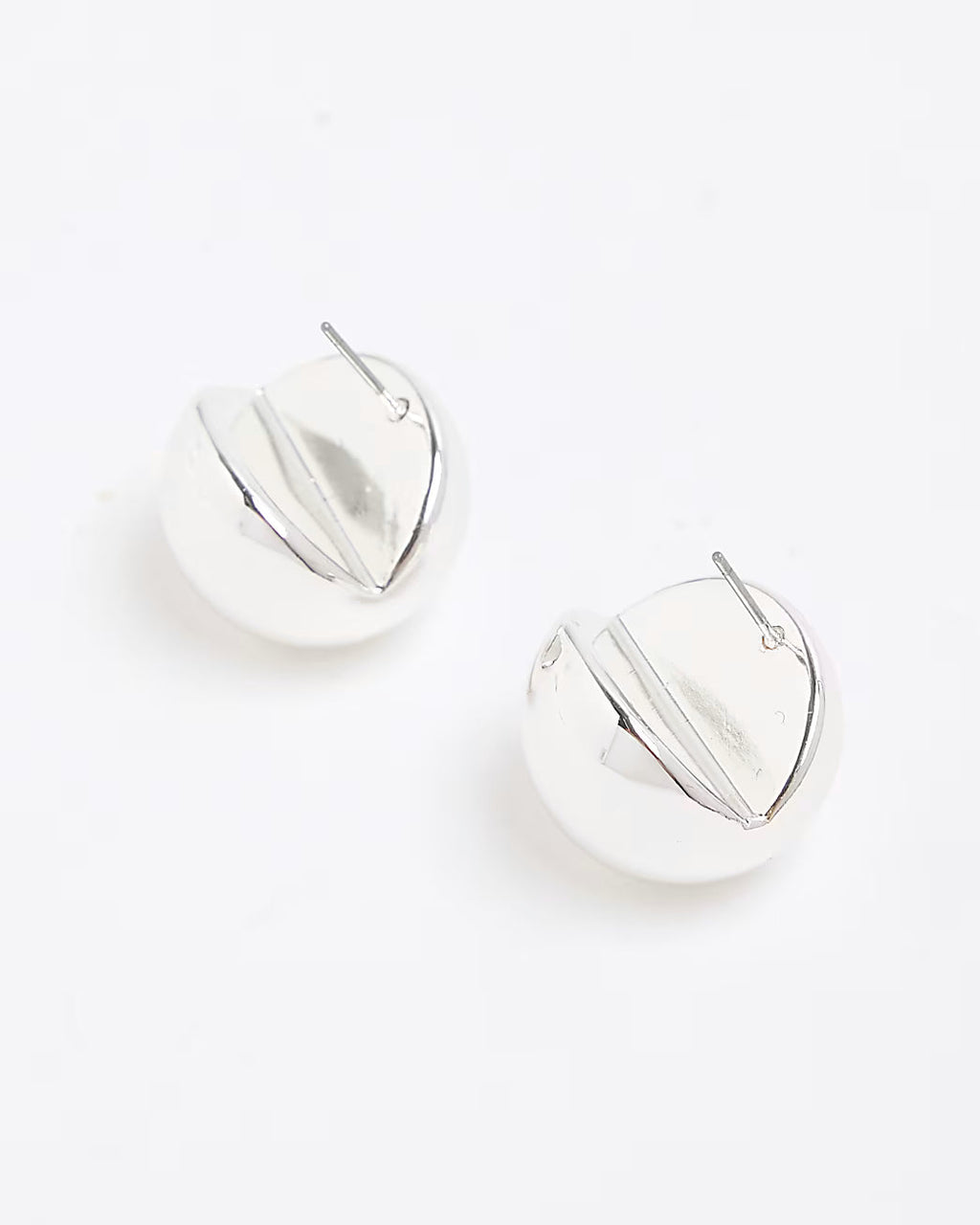 Silver ball stud earrings