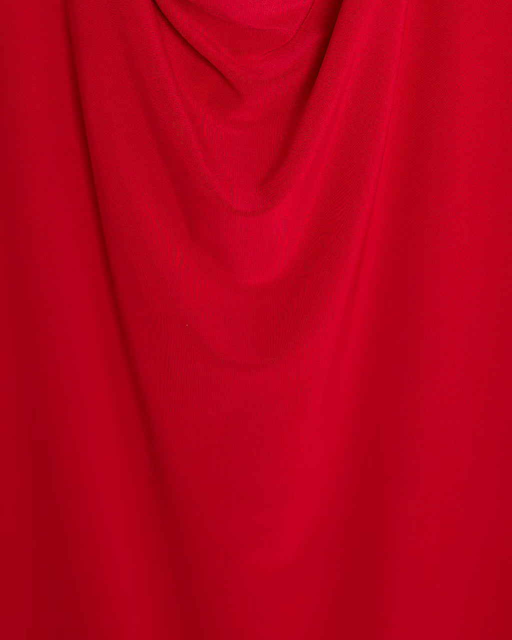 Red Cowl Neck Corsage Maxi Dress